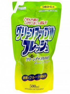 Рідина для миття посуду Rocket Soap Fresh, аромат зелене яблуко, запасний блок, 500 мл (091055) 091055 - постачальник японських та корейських товарів для дому, здоров'я і краси Pikami