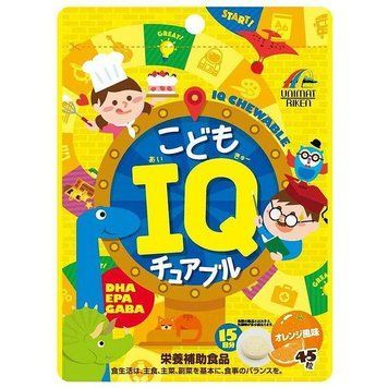 Жувальна добавка зі смаком апельсину IQ Chewable, Unimat Riken, 45 шт. (441085) 441085 - постачальник японських та корейських товарів для дому, здоров'я і краси Pikami