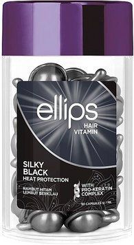 Вітаміни для волосся Ellips Hair Vitamin Silky Black Шовкова ніч з PRO-кератиновим комплексом, 1шт (200489) 200489 - постачальник японських та корейських товарів для дому, здоров'я і краси Pikami