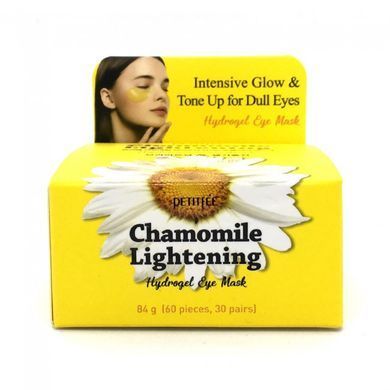 Гідрогелеві патчі з ромашкою Petitfee Chamomile Lightening Hydrogel Eye Mask 84 г 60 шт (850412) 850412 - постачальник японських та корейських товарів для дому, здоров'я і краси Pikami