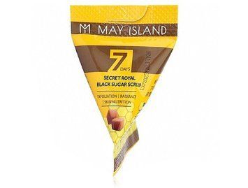 Цукровий скраб для обличчя May Island 7 Days Secret Royal Black Sugar Scrub, 5г (401201) 401201 - постачальник японських та корейських товарів для дому, здоров'я і краси Pikami