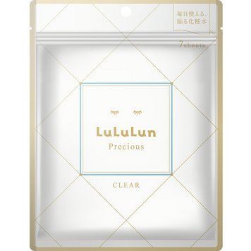 Тканинна маска для обличчя Precious Clear (для підтримання сяйва та пружності шкіри), LuLuLun 7 шт (068894) 068894 - постачальник японських та корейських товарів для дому, здоров'я і краси Pikami