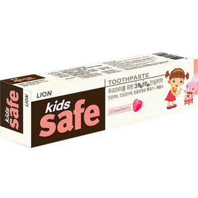 Дитяча зубна паста Lion "Kids Safe Strawberry" зі смаком полуниці 90 г (611486)