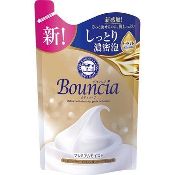Рідке мило для тіла Bouncia Premium Moist, Cow Brand, змінний блок 340 мл (010474) 010474 - постачальник японських та корейських товарів для дому, здоров'я і краси Pikami