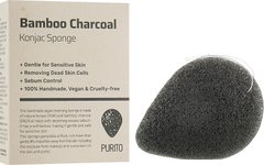 Спонж-конняку з бамбуковим вугіллям Purito Bamboo Charcoal Konjac Sponge 7 g (100750)