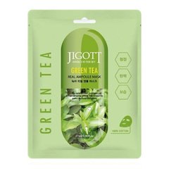 [JIGOTT] Тканина маска для зайва ЗЕЛЕНИЙ ЧАЙ GREEN TEA Real Ampoule Mask, 27 мл (280177)