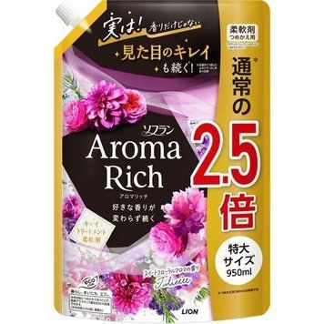 Кондиционер парфюмированный для белья "AROMA Rich" "Juliette", 950 мл.353218 &ndash; поставщик японских и корейских товаров для дома, здоровья и красоты Pikami