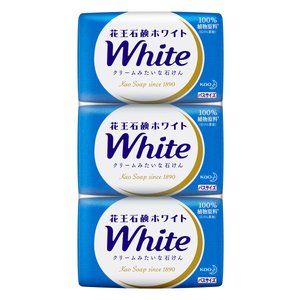 Увлажняющее крем-мыло  KAO "White" для тела , с ароматом белых цветов, 3х130 г