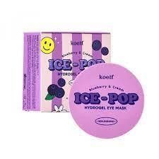 Тонізуючі патчі з чорницею Koelf Ice-Pop Blueberry & Cream Hydrogel Eye Mask(850870) 850870 - постачальник японських та корейських товарів для дому, здоров'я і краси Pikami
