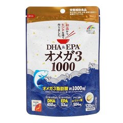 Дієтична добавка з високим вмістом Омега 3 жирна кислота, DHA & EPA Omega 3 1000 DHA&EPA Omega-3 1000 по 120