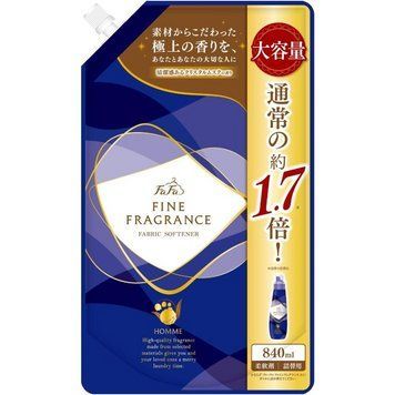 Кондиціонер ополіскувач для білизни FaFa Fine Fragrance Homme, мускус та бергамот, 840 мл 670133 - постачальник японських та корейських товарів для дому, здоров'я і краси Pikami