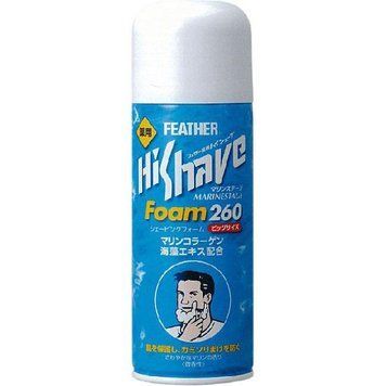 Піна для гоління Feather "HiShave" морський колаген + водорості з лікувальним ефектом 50 г (832449) 832449 - постачальник японських та корейських товарів для дому, здоров'я і краси Pikami