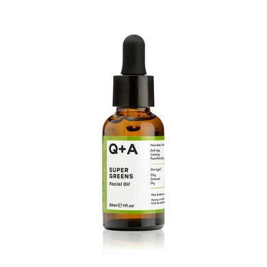 Мультивітамінна олія для обличчя Q+A Super Greens Facial Oil 30ml