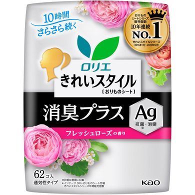 Ежедневные гигиенические прокладки Laurier Kirei Style Fresh Rose Fragrance Deodorant Plus, цветочный аромат,406446 &ndash; поставщик японских и корейских товаров для дома, здоровья и красоты Pikami