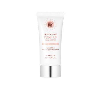 Крем тонуючий сонцезах Пінк Тон Ап Doori Cos Crystal Pink Tone Up Sun Cream 50 ml / SPF 50 + PA ++ 00032 - постачальник японських та корейських товарів для дому, здоров'я і краси Pikami