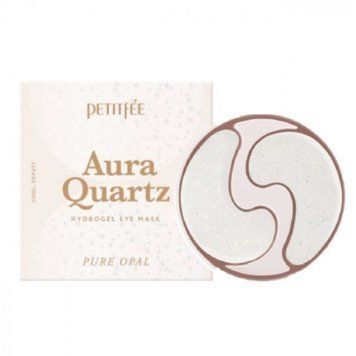Гідрогелеві патчі для очей з протеїнами перлів і пудрою опала PETITFEE Aura Quartz 40 шт(850801) 850801 - постачальник японських та корейських товарів для дому, здоров'я і краси Pikami