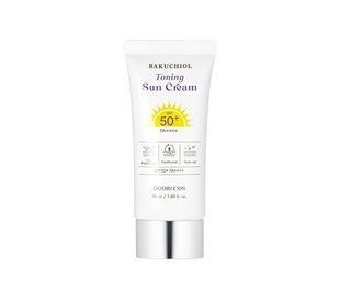 Крем тонуючий сонцезахисний з Бакучіолом Doori Cos Bakuchiol Toning Sun Cream 50 ml / SPF 50 + PA + 00034 - постачальник японських та корейських товарів для дому, здоров'я і краси Pikami