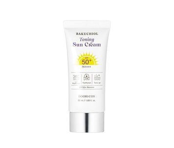 Крем тонуючий сонцезахисний з Бакучіолом Doori Cos Bakuchiol Toning Sun Cream 50 ml / SPF 50 + PA + 00034 - постачальник японських та корейських товарів для дому, здоров'я і краси Pikami