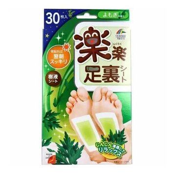 Розслаблюючий лист для ступнів з ароматом полину, RAKURAKU Mugwort Relaxing Sheet For Sole, 30 шт (869711) 869711 - постачальник японських та корейських товарів для дому, здоров'я і краси Pikami