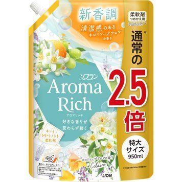 Ополаскиватель для белья Lion Aroma Rich Claire, 950 мл367000 &ndash; поставщик японских и корейских товаров для дома, здоровья и красоты Pikami
