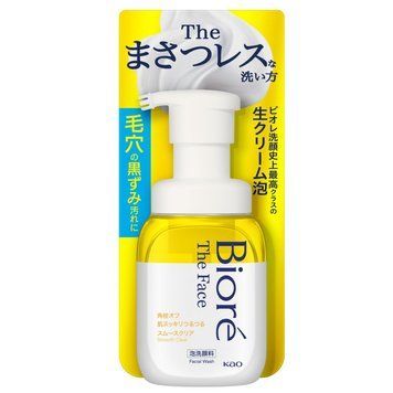 Kao Biore The Face Foam Smooth Clear Пінка для вмивання, що очищає для гладкості шкіри з ароматом Бергамоту 414380 - постачальник японських та корейських товарів для дому, здоров'я і краси Pikami