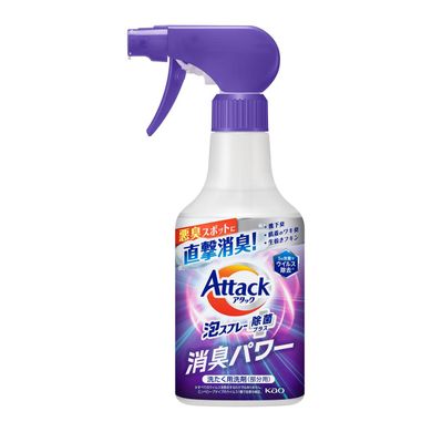 Дезодоруючий спрей для видаення плям Kao Attack Foam Spray Disinfecting Plus Deodorizing Power Body 300 мл.