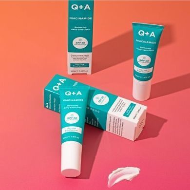 Балансуючий сонцезахисний крем для обличчя Q+A Niacinamide Balancing Daily Sunscreen, 50мл (267866) 267866 - постачальник японських та корейських товарів для дому, здоров'я і краси Pikami