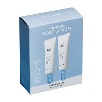 Набір зволожуючих сонцезахисних кремів SPF 50+/PA++++ Dr.Ceuracle Hyal Reyouth Moist Sun Duo (615737) 615737 - постачальник японських та корейських товарів для дому, здоров'я і краси Pikami