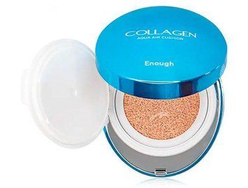 Зволожуючий кушон з колагеном Enough Collagen Aqua Air Cushion SPF 50+ PA+++ №21, 15г (080029) 080029 - постачальник японських та корейських товарів для дому, здоров'я і краси Pikami