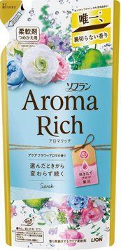 Кондиционер для белья с цветочным ароматом(сменный блок) LION Aroma Rich Sarah 400 мл(292388)292388 &ndash; поставщик японских и корейских товаров для дома, здоровья и красоты Pikami
