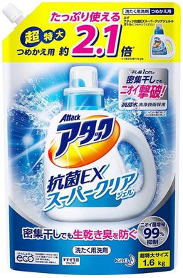 Attack Antibacterial EX Super Clear Gel змінне засіб для прання великого розміру 1350 мл(336989)