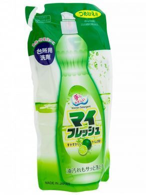 Рідина для миття посуду Rocket Soap Fresh, аромат свіжий лайм, запасний блок, 500 мл (090010) 090010 - постачальник японських та корейських товарів для дому, здоров'я і краси Pikami