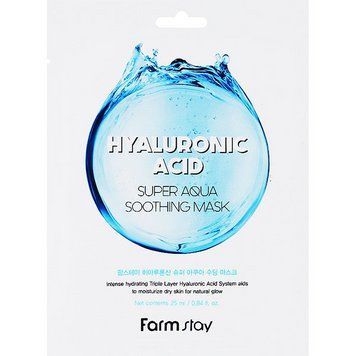 Тканевая маска для лица с гиалуроновой кислотой FarmStay Hyaluronic Acid Super Aqua 25мл (320181)320181 &ndash; поставщик японских и корейских товаров для дома, здоровья и красоты Pikami