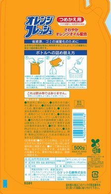 Рідина для миття посуду Rocket Soap Fresh, аромат апельсин, запасний блок, 500 мл (090782) 090782 - постачальник японських та корейських товарів для дому, здоров'я і краси Pikami