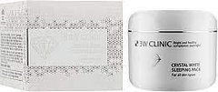 3W CLINIC Crystal White Sleeping Pack Маска для обличчя нічна відбілююча охолоджуюча, 100 мл(777063)