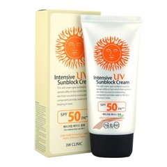 Солнцезащитный крем 3W CLINIC Intensive UV Sunblock Cream SPF50 PA++