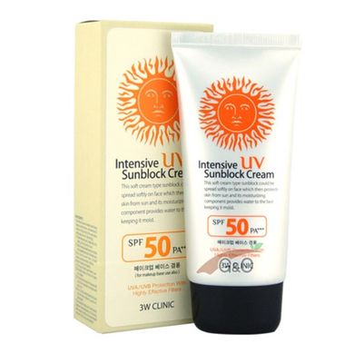 Сонцезахисний крем 3W CLINIC Intensive UV Sunblock Cream SPF 50 PA++