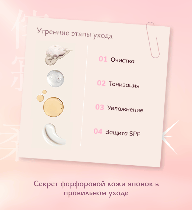 этапы ухода за кожей лица Pikami